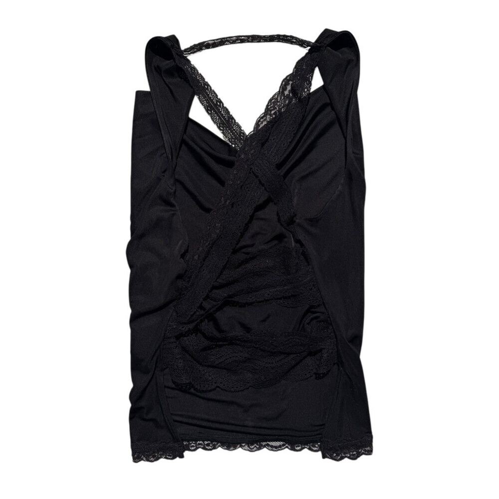 Plunge neck back lace cut out top - Picture 3 of 4